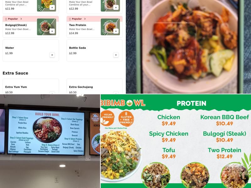 Bibimbowl Menu