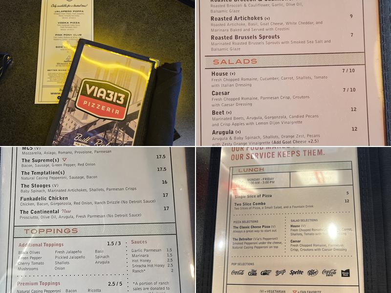 Via 313 Pizza (Centennial) Menu
