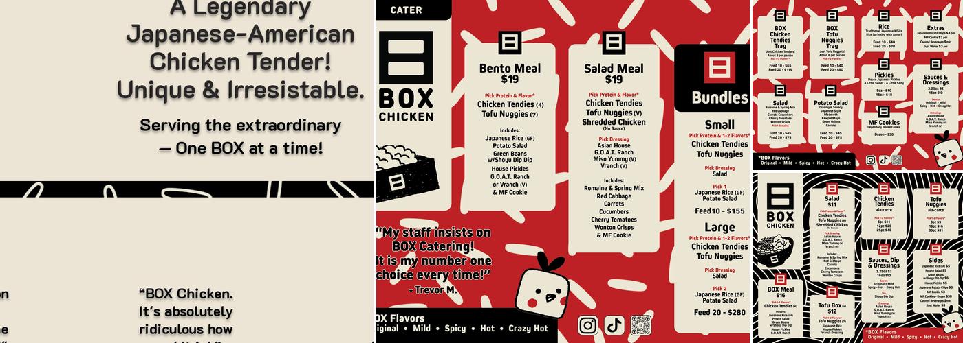 BOX Chicken Menu