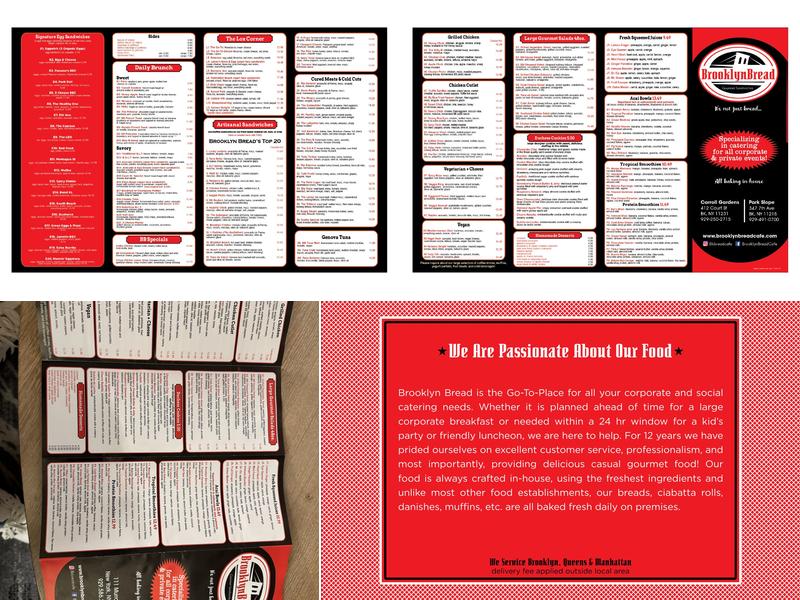 Brooklyn Bread Cafe Menu
