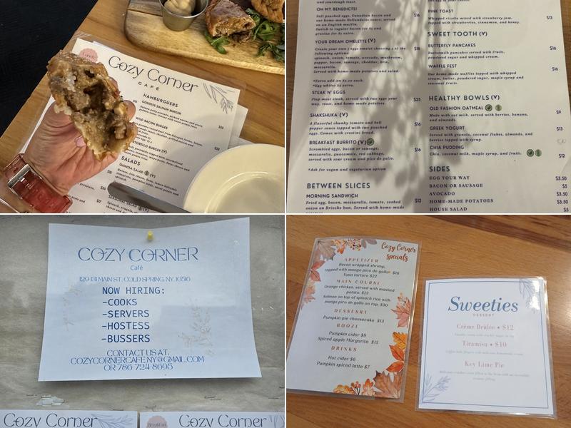 Cozy Corner Cafe Menu