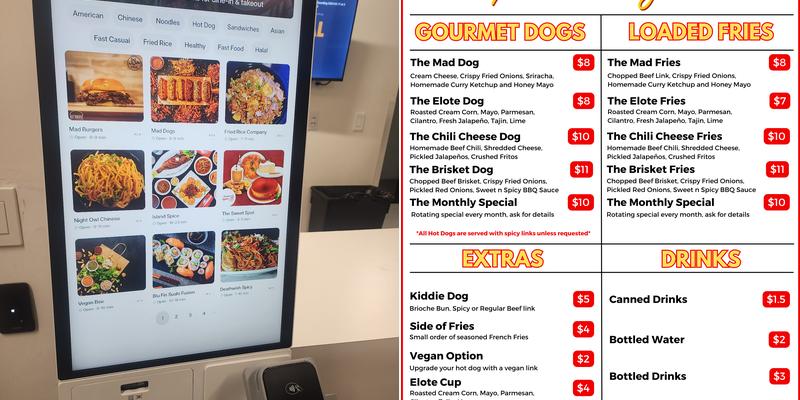 Mad Dogs Menu