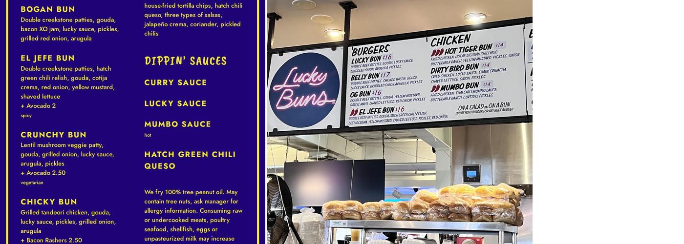Lucky Buns at Union Market Menu