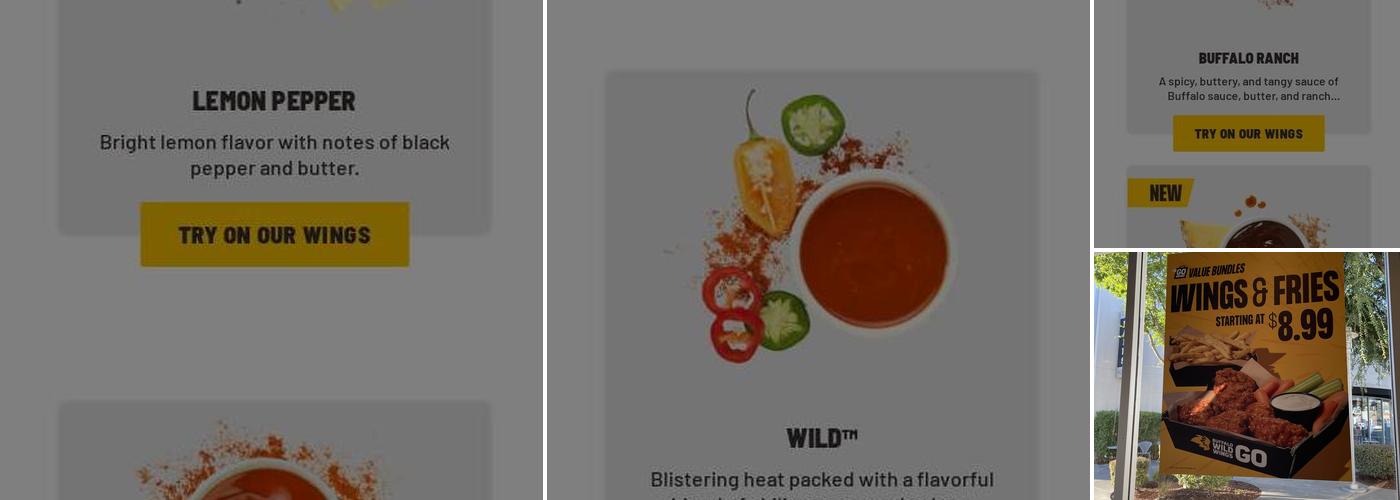 Buffalo Wild Wings 'GO' Menu