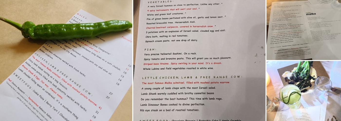 Malka Menu