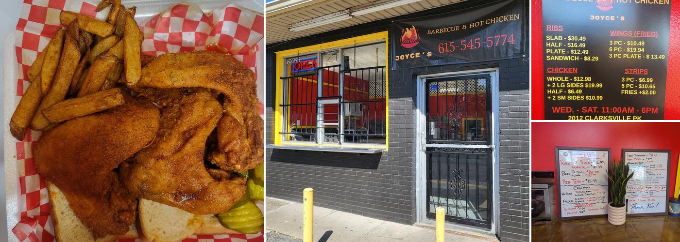 Joyce's Barbecue and Hot Chicken Menu