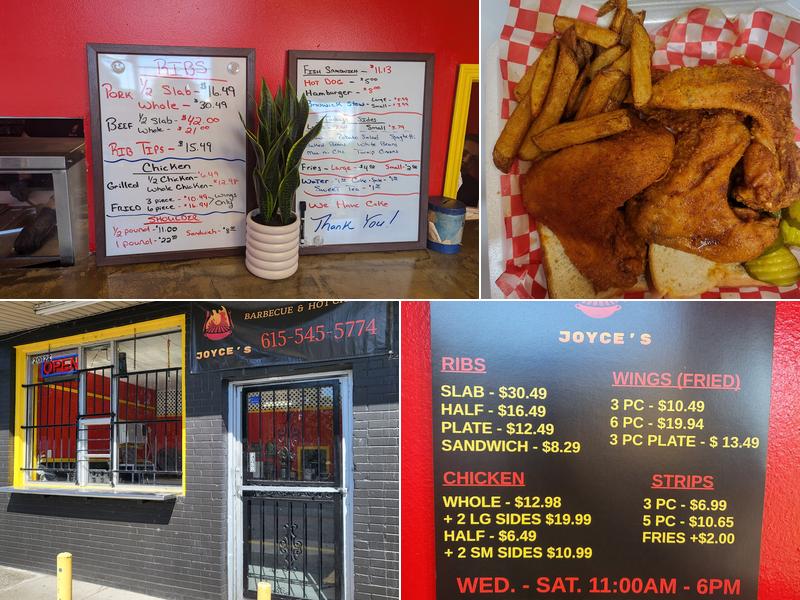 Joyce's Barbecue and Hot Chicken Menu