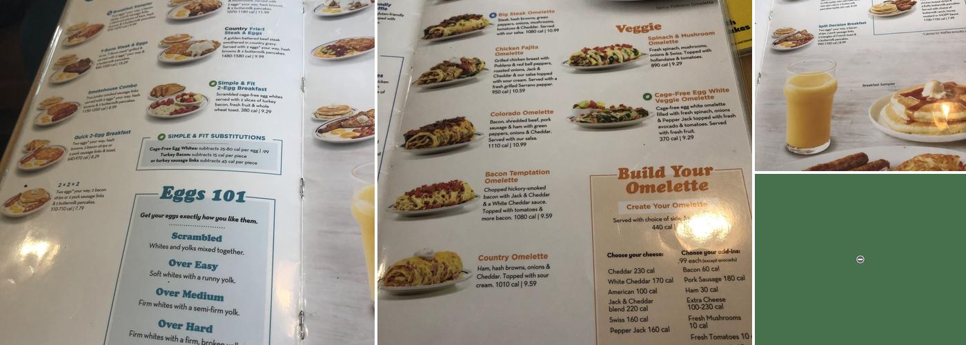 IHOP Menu