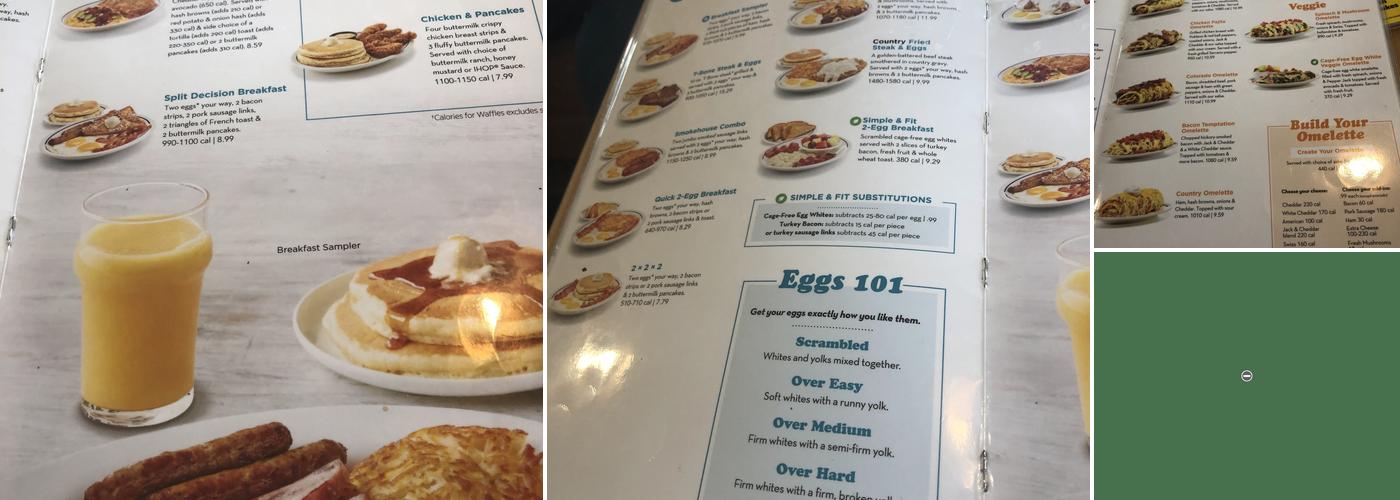 IHOP Menu