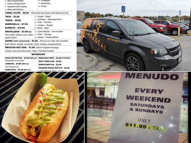 Casareal Tamales and More. Menu