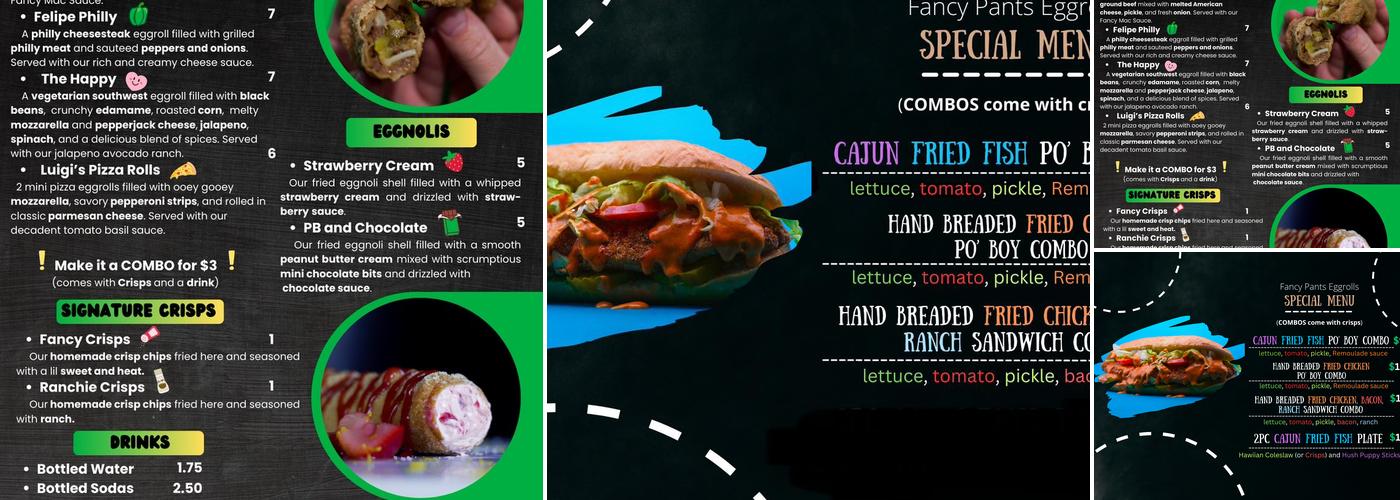 Fancy Pants Eggrolls LLC & Kitchen Menu