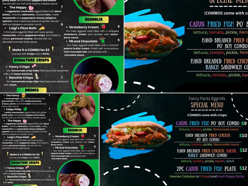 Fancy Pants Eggrolls LLC & Kitchen Menu