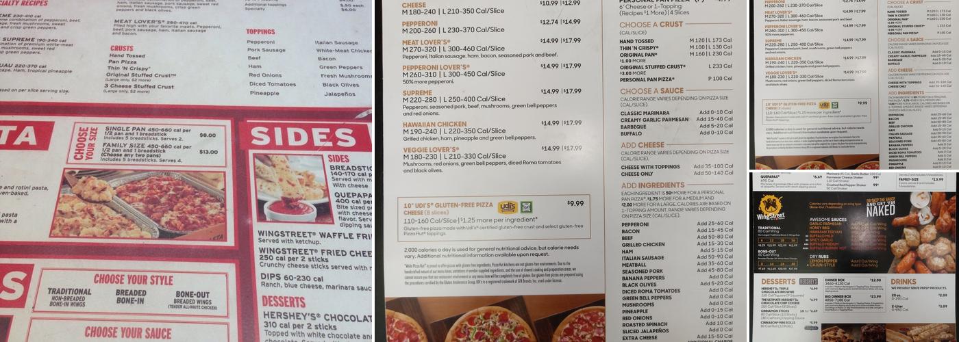Pizza Hut Menu