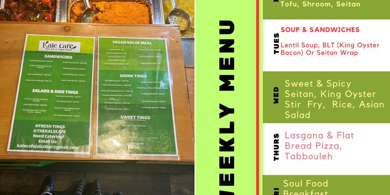 Kale Cafe Menu