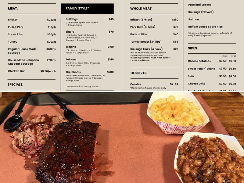Russell Barbecue Menu