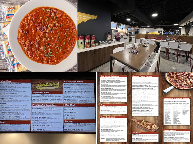 Soulshine Pizza Gallatin Menu