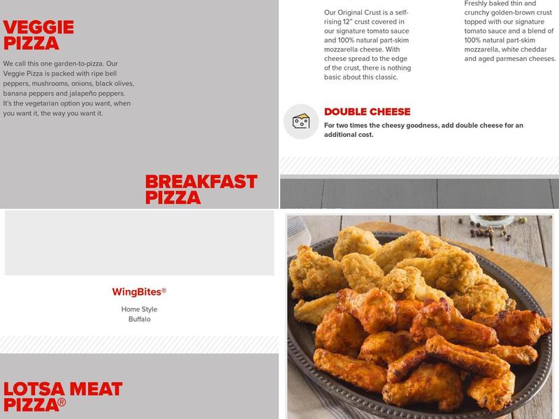 Hunt Brothers Pizza Menu