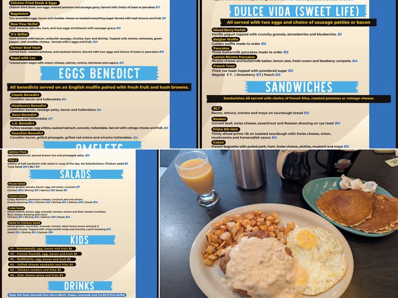 Dulce Vida Breakfast & Lunch Menu