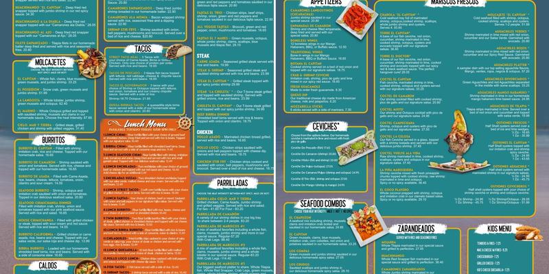 Mariscos El Capitan 2.0 Menu