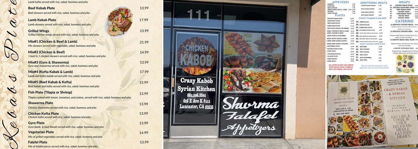 Crazy Kabab Menu