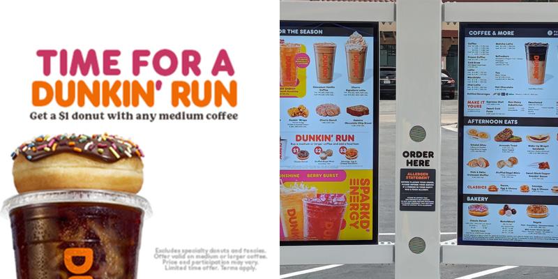 Dunkin' Menu