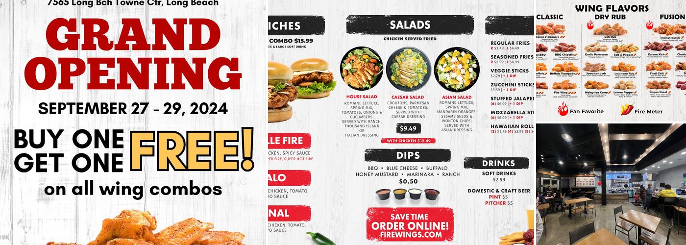 Fire Wings Long Beach Menu