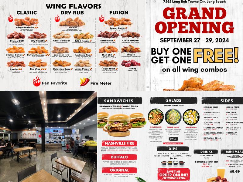 Fire Wings Long Beach Menu