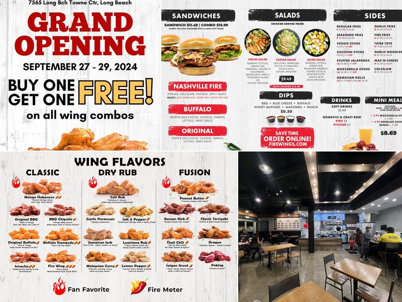 Fire Wings Long Beach Menu