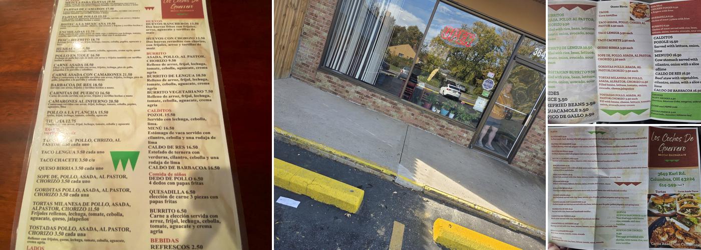 Los cochos De Guerrero Menu