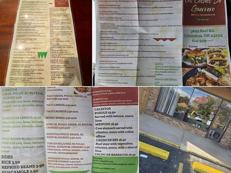 Los cochos De Guerrero Menu