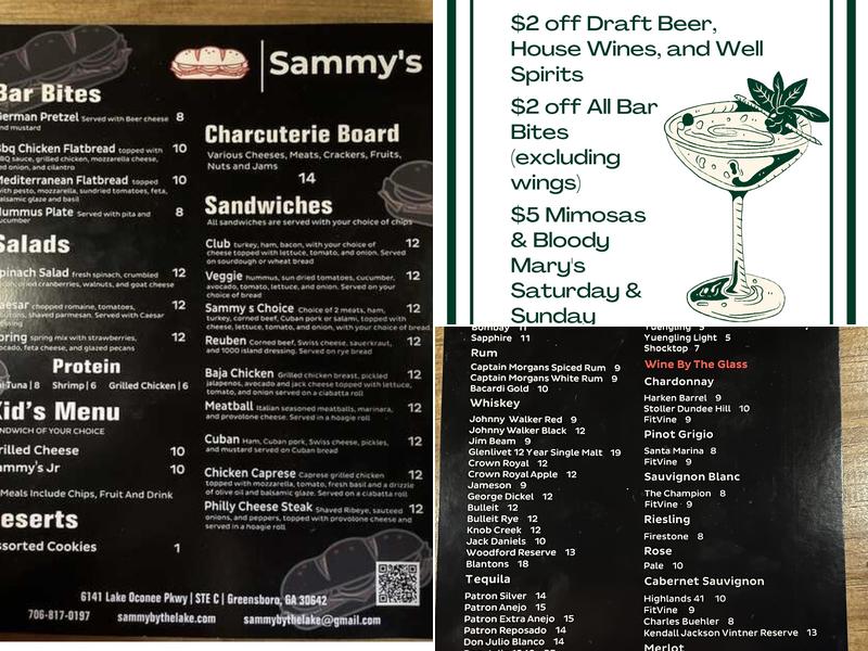 Sammy’s Menu