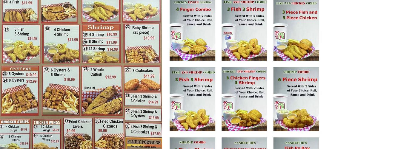Chick O Fish Menu