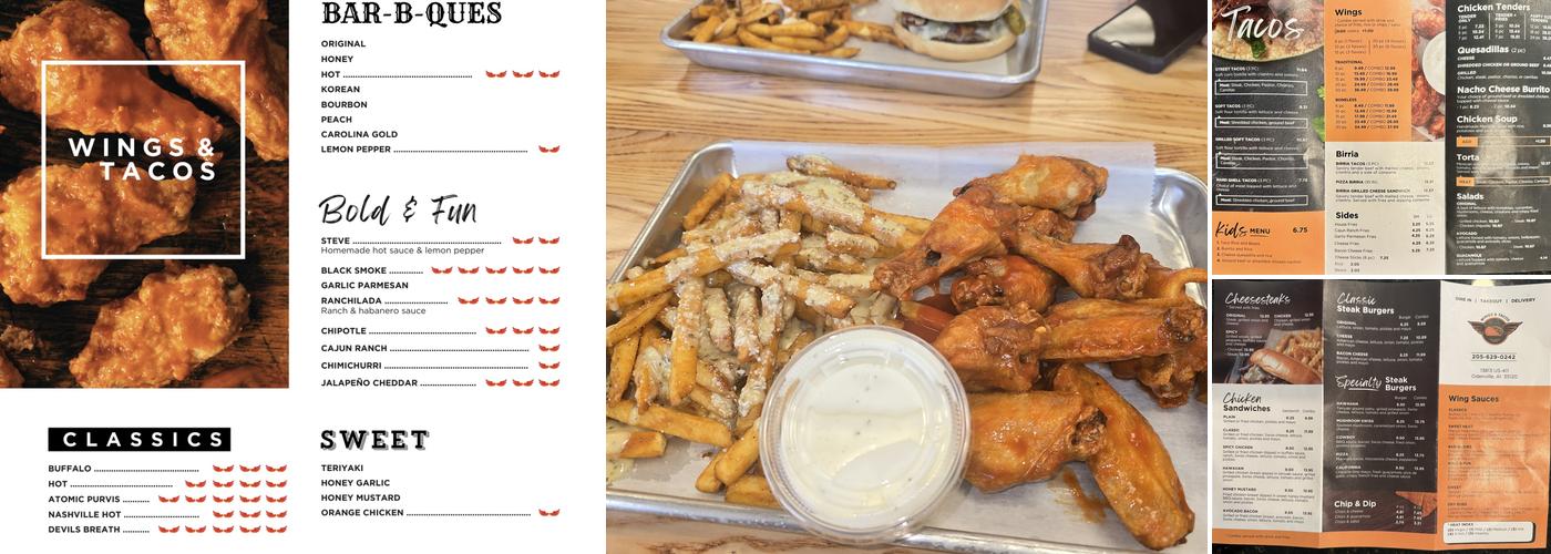 Wings & Tacos Menu
