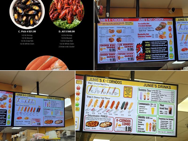 Junie's Hot Chicken & K-Dogs Menu