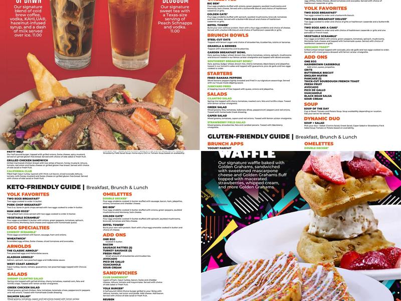 The Toasted Yolk Cafe Menu