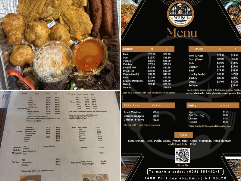 You & I Restaurant and Catering Menu