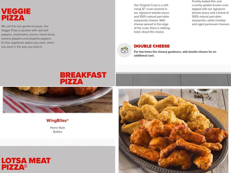 Hunt Brothers Pizza Menu