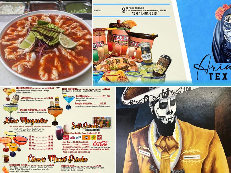 Ariana's Tex Mex Bar and Grill Menu