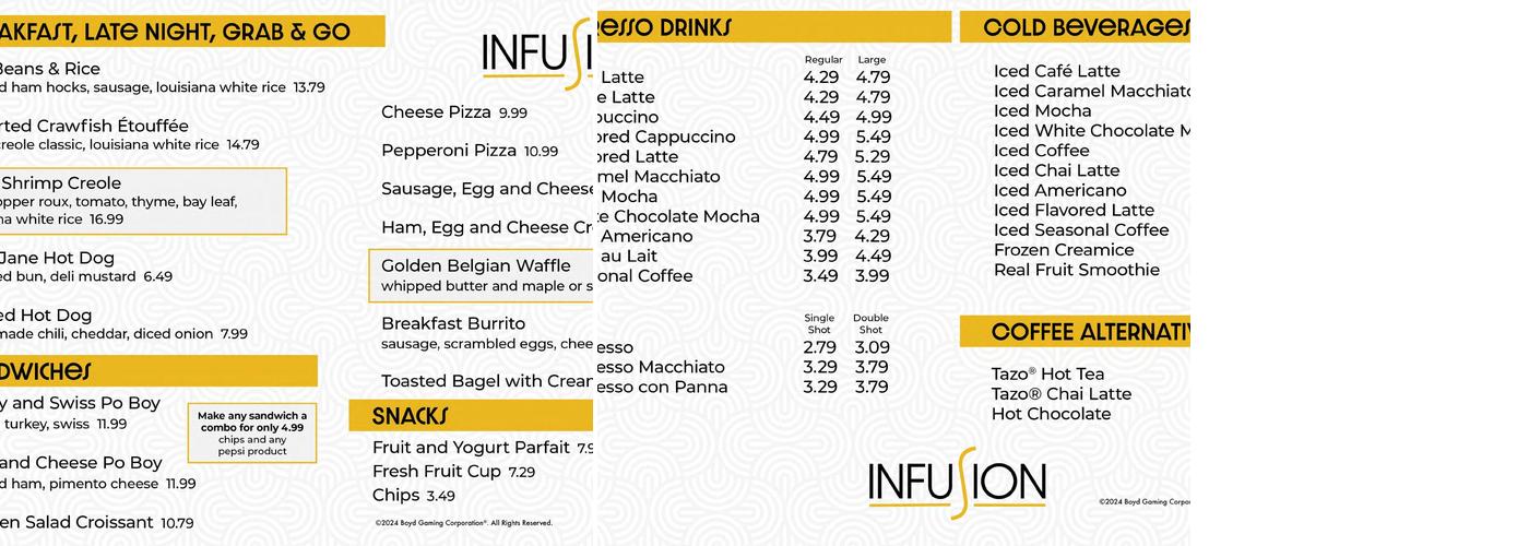 Infusion Menu