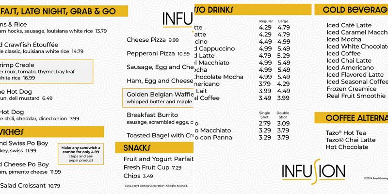 Infusion Menu
