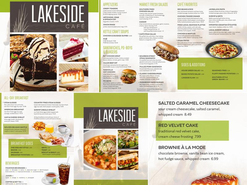 Lakeside Café Menu