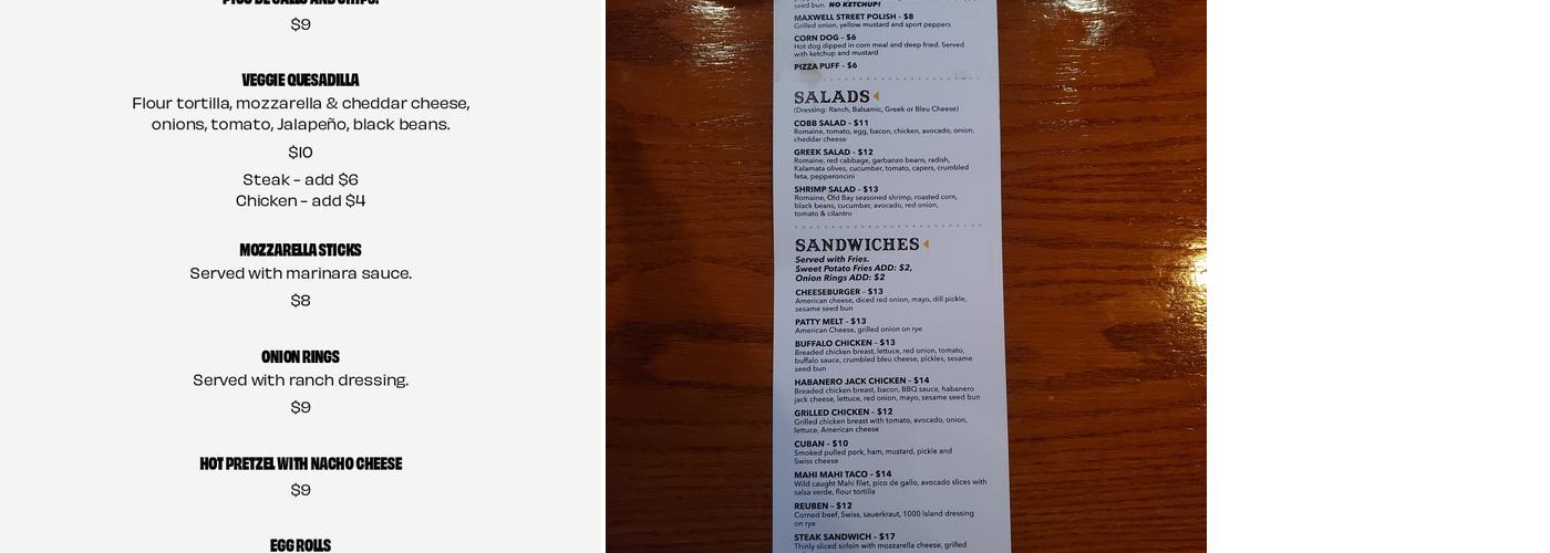 Mount Prospect Public House Menu