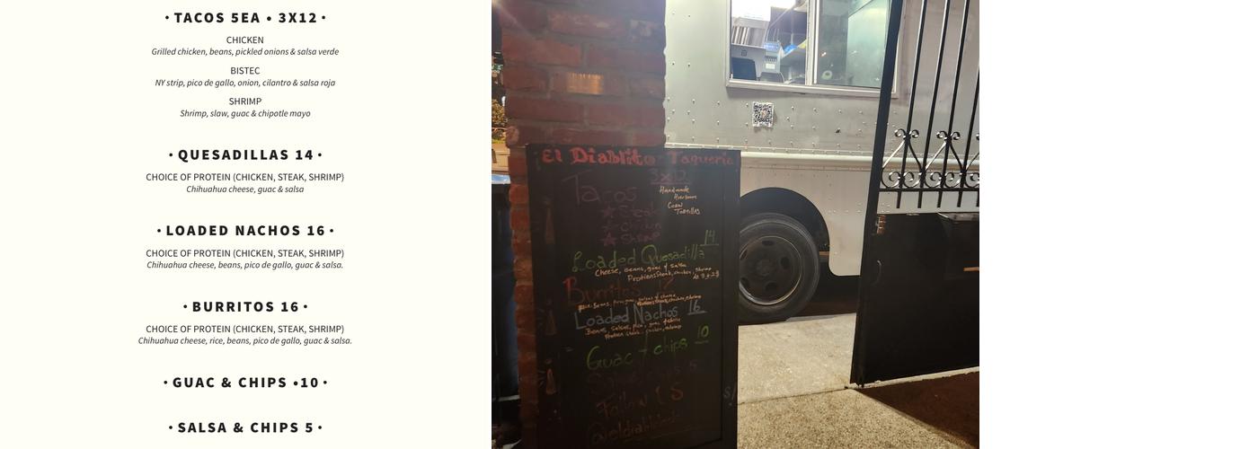 El Diablito Menu