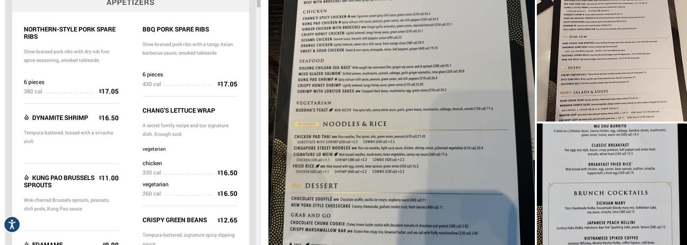 P.F. Chang's Menu