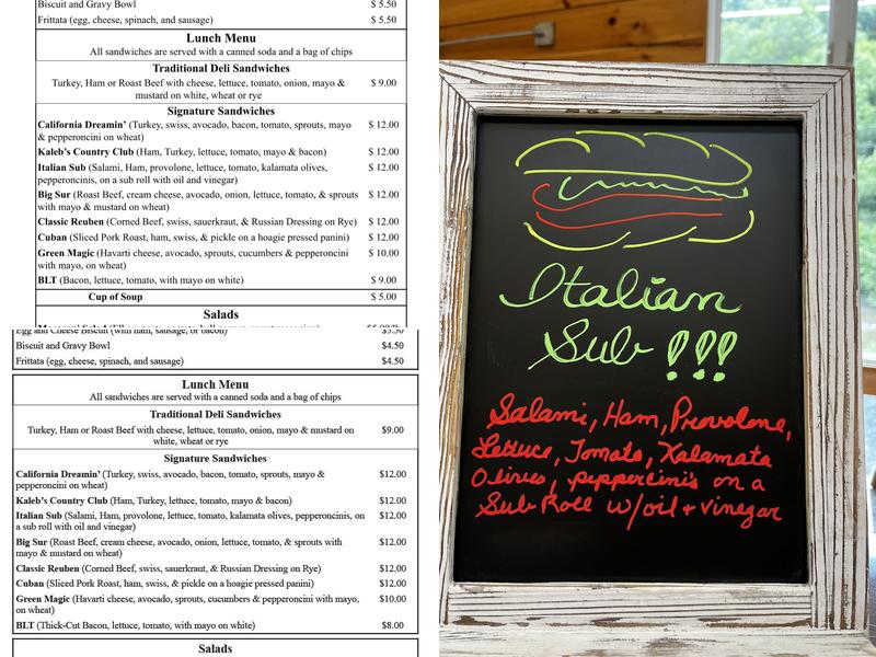 The Dilly Deli Menu