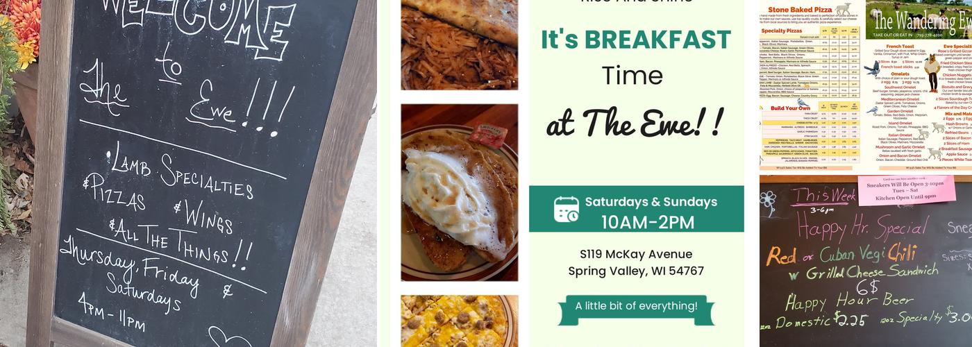 Wandering Ewe Pub and Eatery Menu