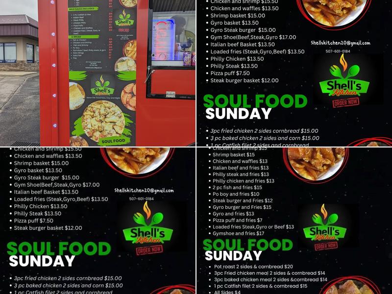 Shell's Kitchen Menu