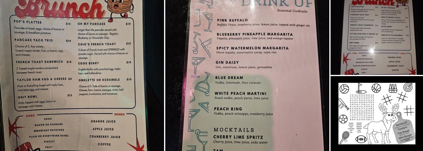 The Thirsty Moose Menu