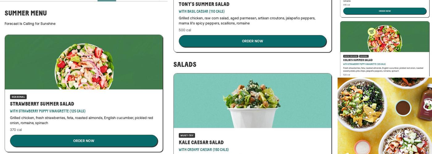 Chopt Creative Salad Co. Menu