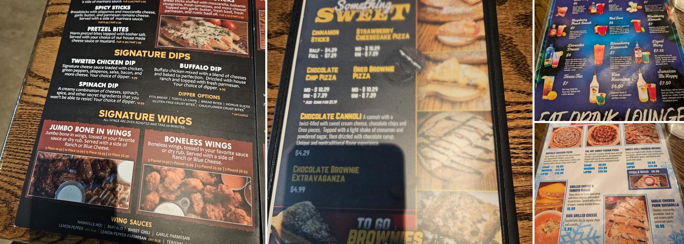 La Torcia Brick Oven Pizza Menu